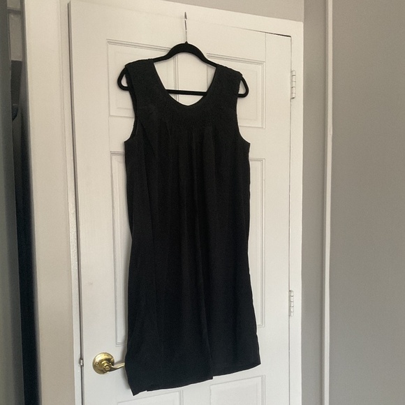 J. Jill - Frocked Silk Dress - Black - EUC - Picture 1 of 6